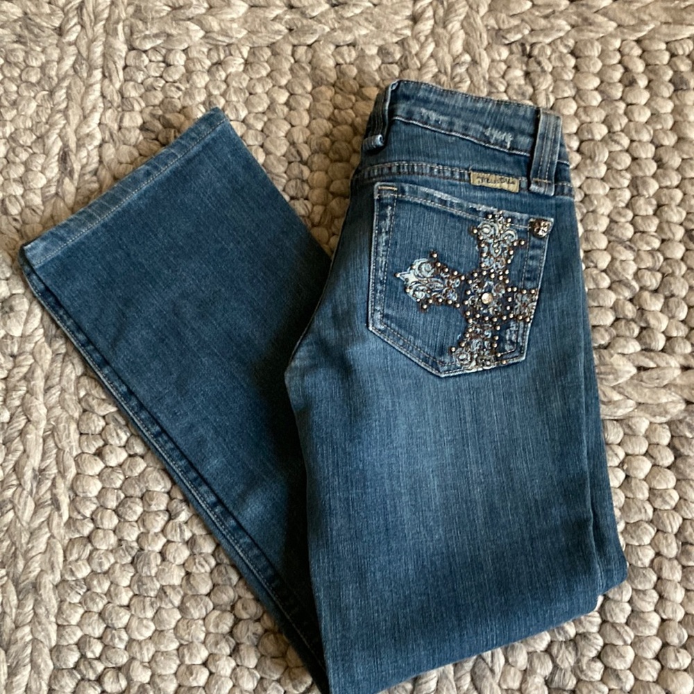 Miss Me jeans with embellished cross pocket
